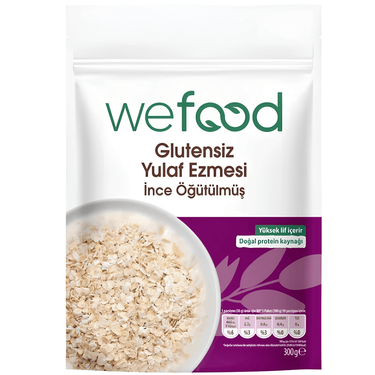 Wefood Glutensiz İnce Yulaf Ezmesi 300 gr