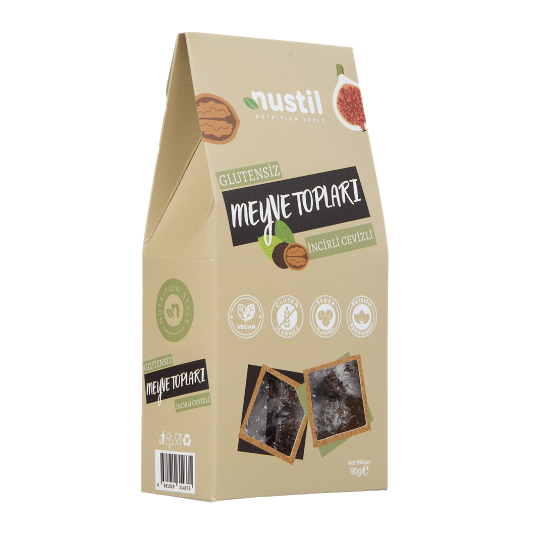 NUSTİL Glutensiz İncirli Cevizli Meyve Topları 90g