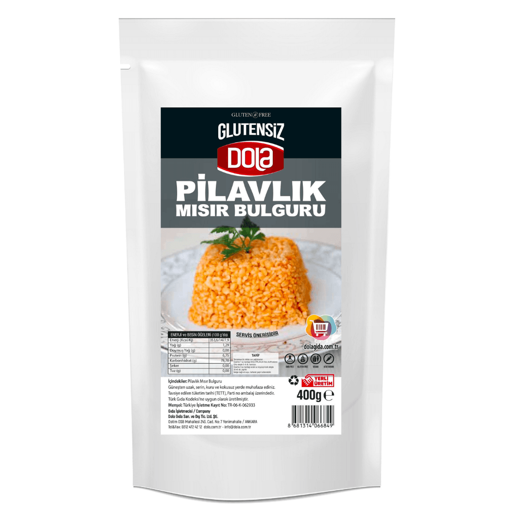 DOLA GIDA Glutensiz Pilavlık Mısır Bulguru 400g