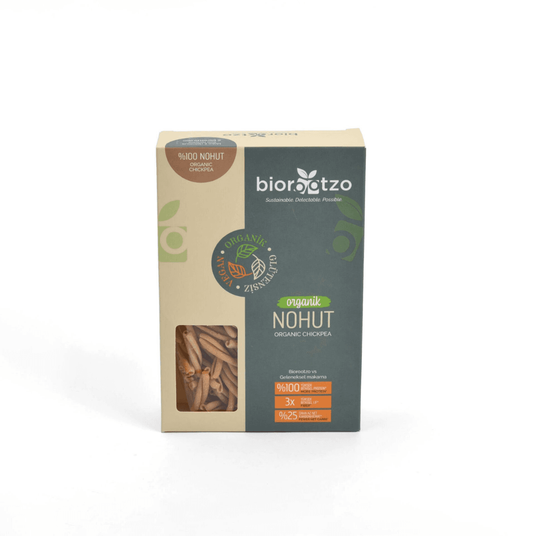 BIOROOTZO Nohut Caserecce Organik ve Glutensiz Makarna 200g