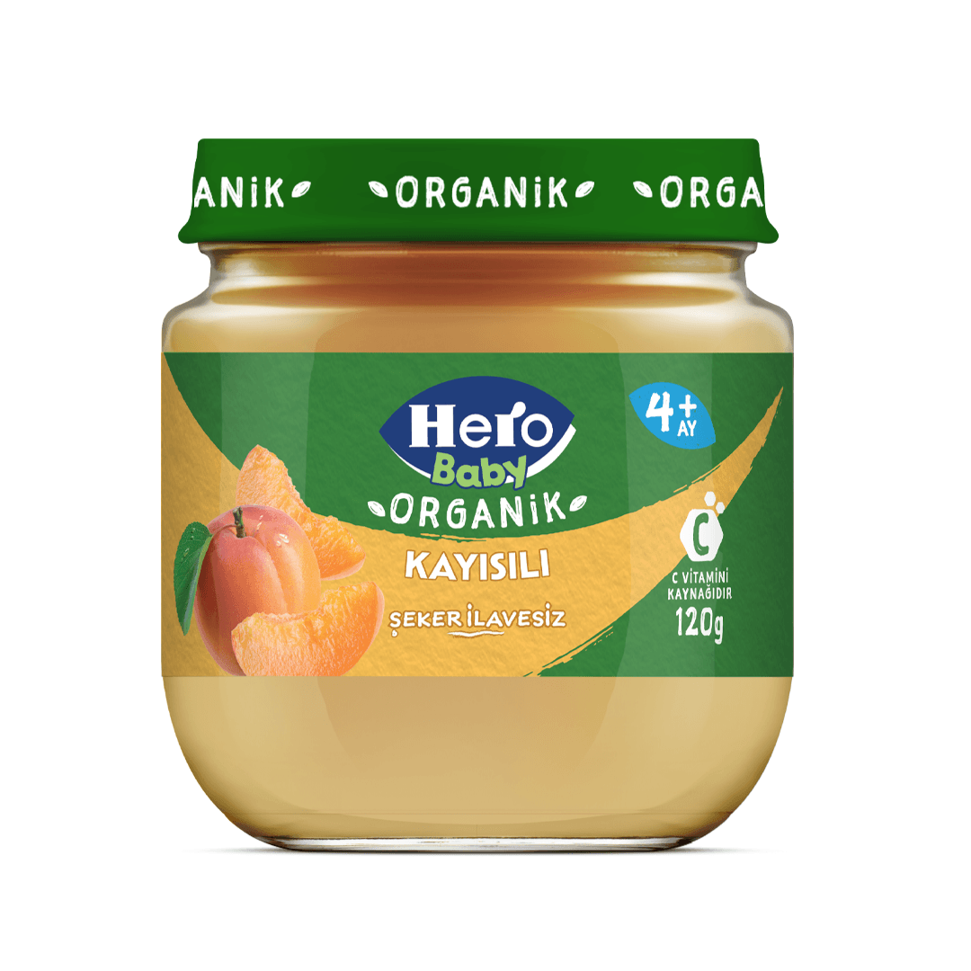 HERO Baby Organik Kayısılı Kavanoz Maması 120g