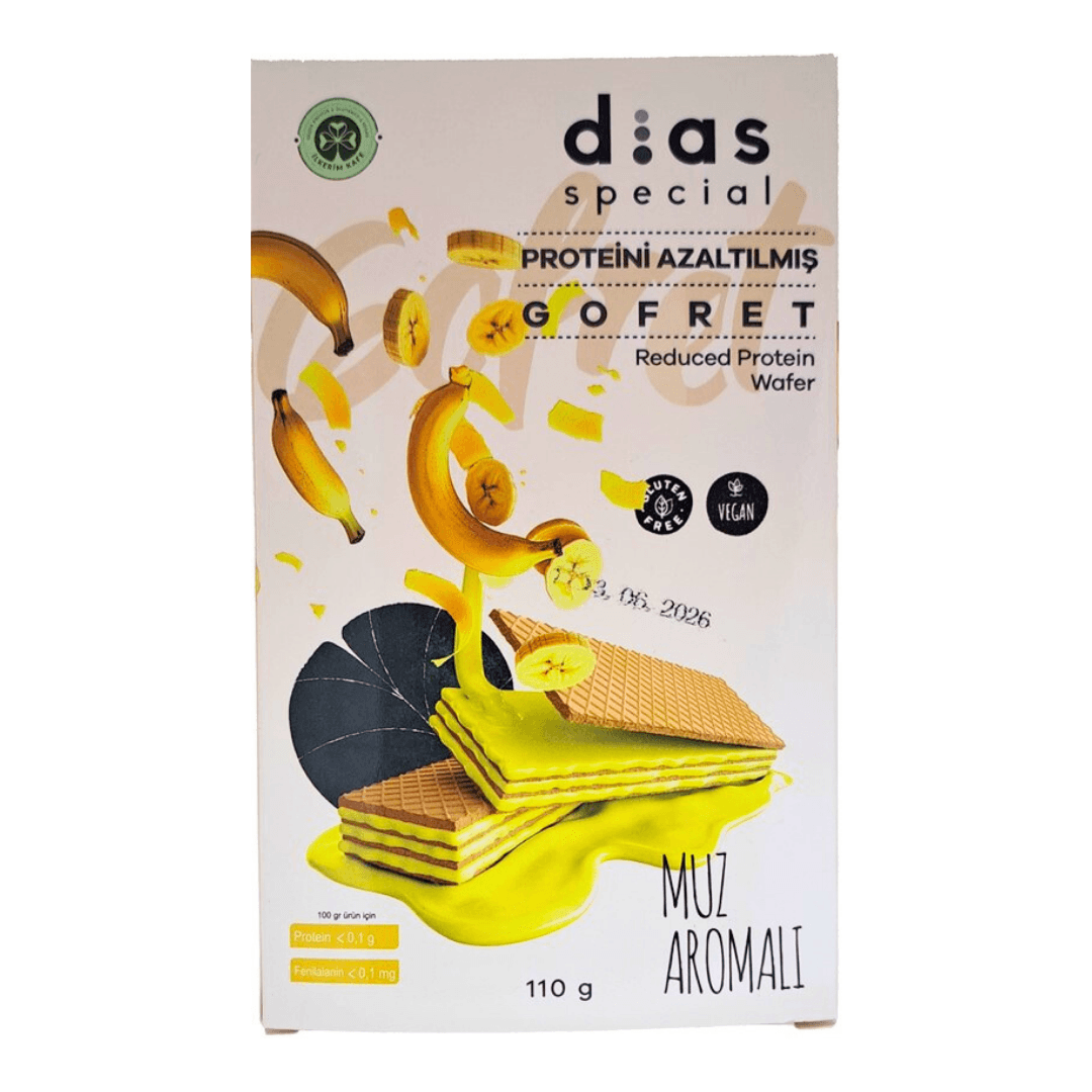 DİAS SPECİAL Düşük Proteinli Muzlu Gofret 110g