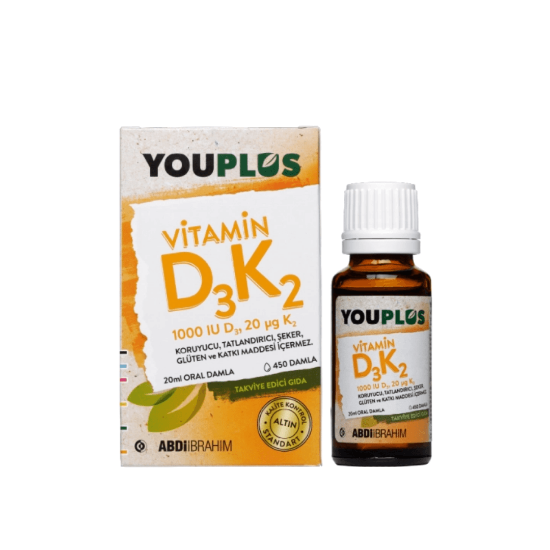 YOUPLUS Vitamin D3K2 Damla 1000 Iu 20ml