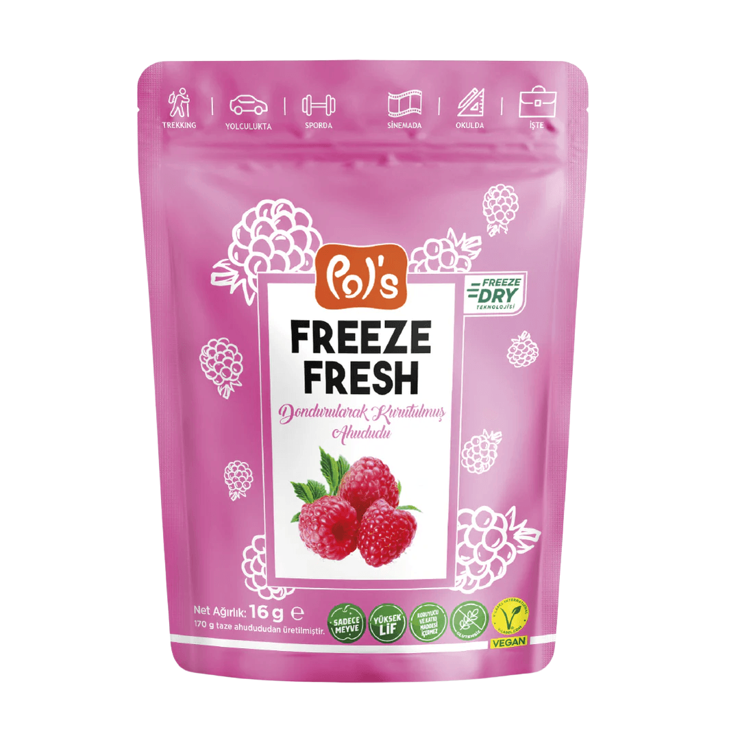 POL’S Freeze Fresh Dondurularak Kurutulmuş Ahududu 16g
