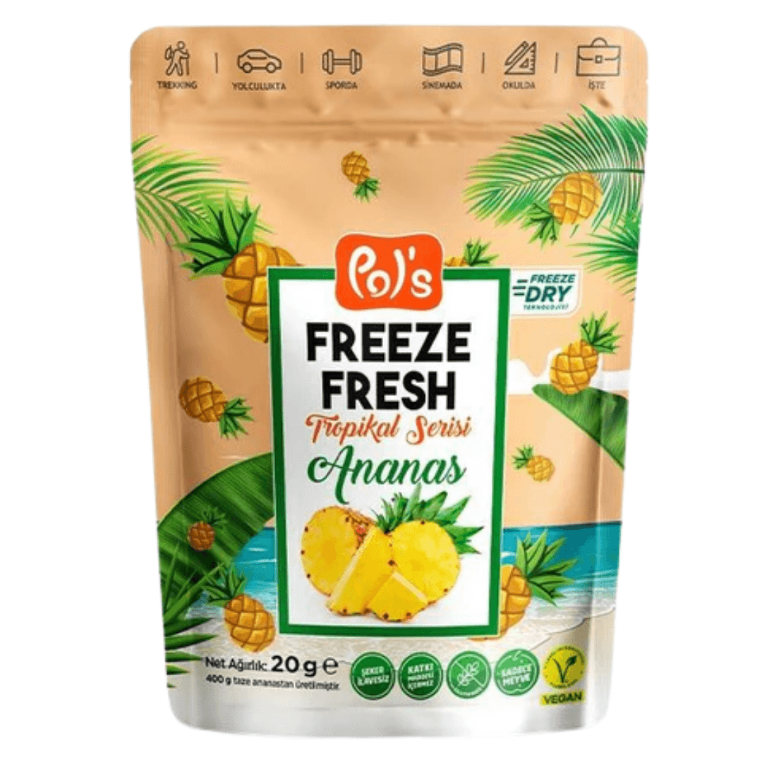 POL’S Freeze Fresh Dondurularak Kurutulmuş Ananas 20g