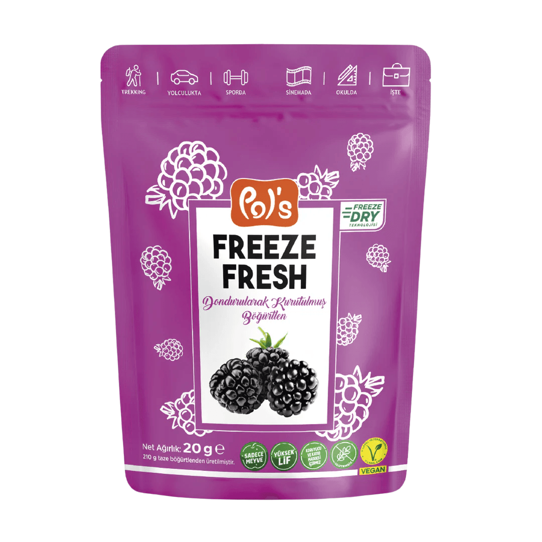 POL’S Freeze Fresh Dondurularak Kurutulmuş Böğürtlen 20g