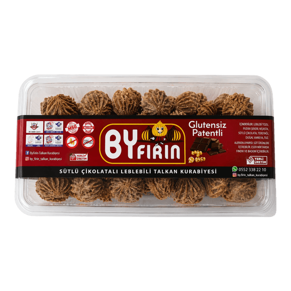 By Fırın Glutensiz Sütlü Çikolatalı Leblebili Talkan Kurabiyesi