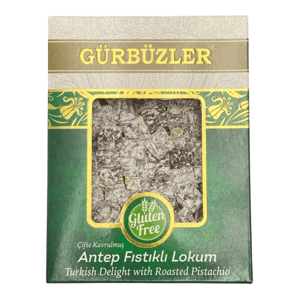 Gürbüzler Glutensiz Çifte Kavrulmuş Antep Fıstıklı Lokum 400 gr