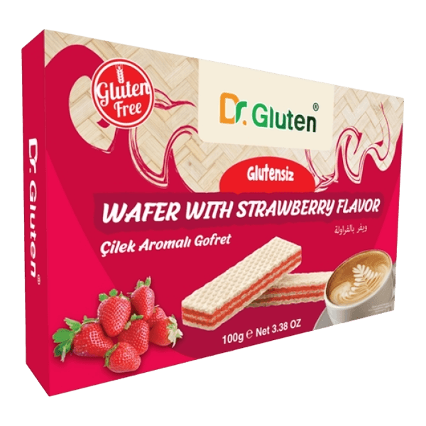 Dr. Gluten Glutensiz Çilekli Gofret 100 gr