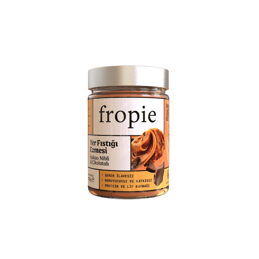 FROPİE Yer Fıstığı Ezmesi Kakao Nibli ve Çikolatalı 315g